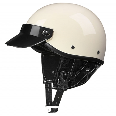 Мотошлем Vizo с визором от солнца, белый-3