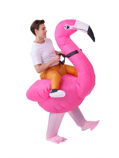 Надувной карнавальный костюм Всадник на фламинго FZ1666-4