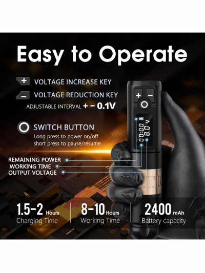 Беспроводная тату-машинка ABS Soldier-4